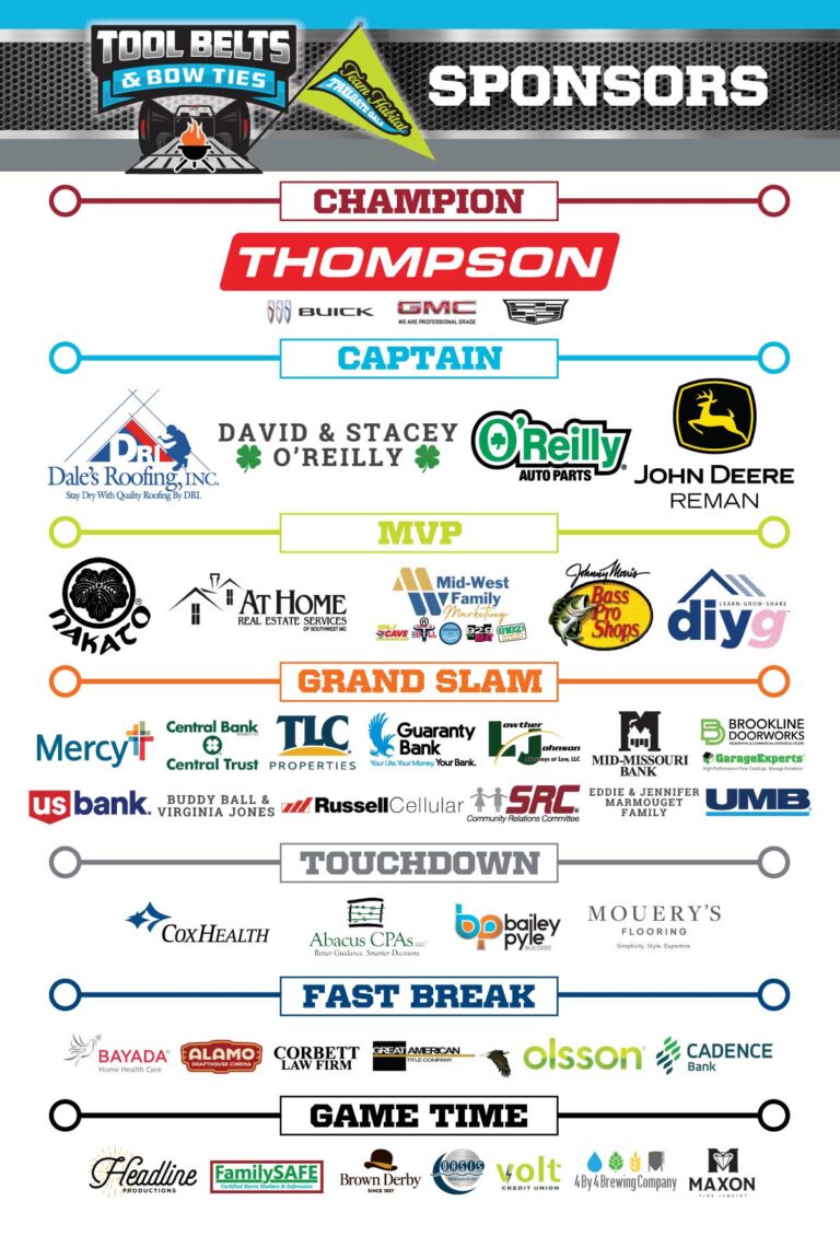 Habitat Tool Belts and Bow Ties Sponsors 2025