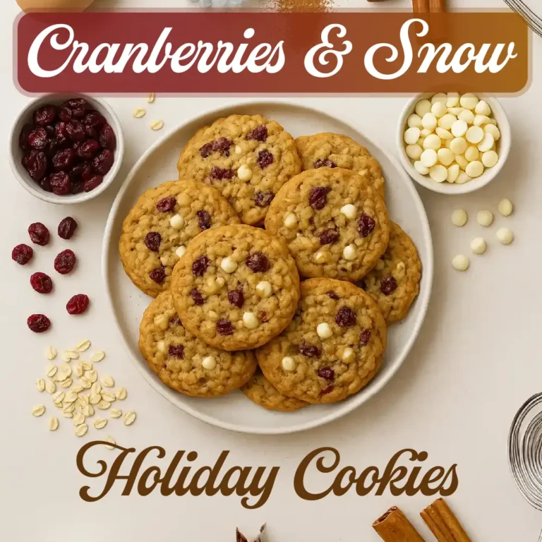 Cranberries and Snow Holiday Cookies