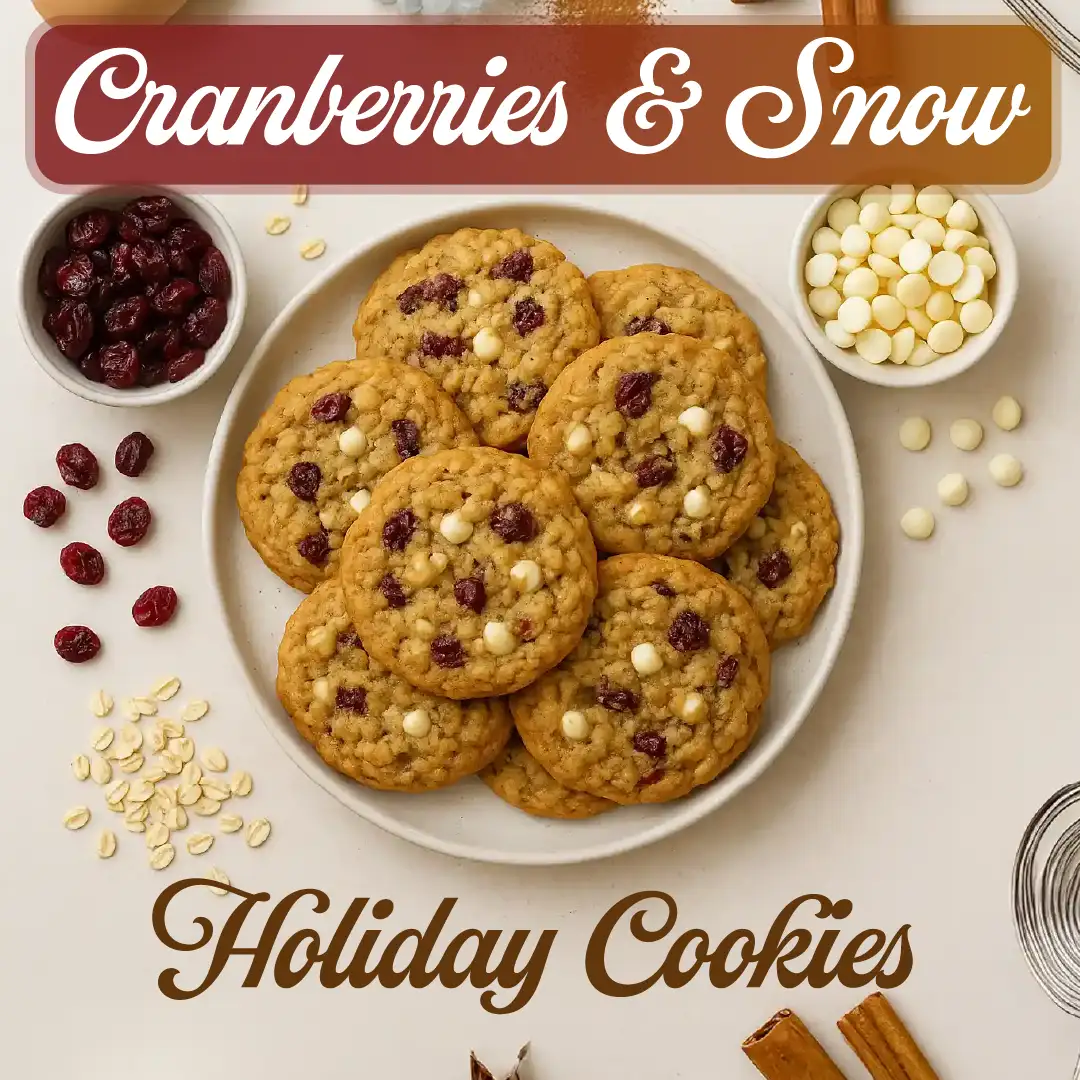 Cranberries and Snow Holiday Cookies