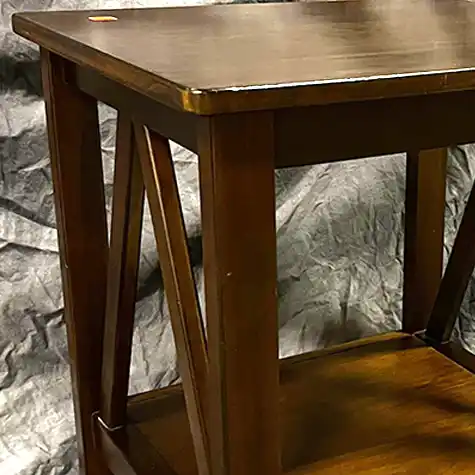 Solid Wood End Table close-up